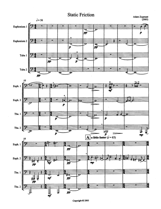 Static Friction (Tuba Quartett EETT) (Quartett (Tuba)) von Adam Zygmunt