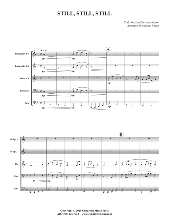 Still Still Still (Blechbl auml ser Quintett) (Quintett (Blech Brass)) von Traditional