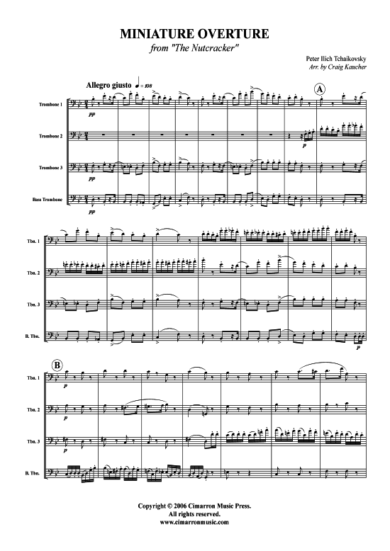 Suite (Posaunen-Quartett) (Quartett (Posaune)) von Peter Tschaikowski (aus Nussknacker)