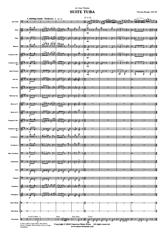 Suite Tuba (Tuba + Blasorchester) (Ensemble  Solo Instrument) von Tom Bough