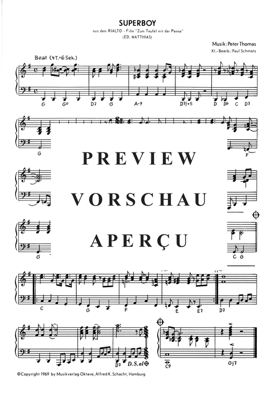 Superboy (Klavier Solo) (Klavier Solo) von aus Zum Teufel mit der Penne (Film) (1969)