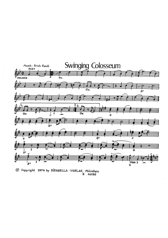 Swinging Colosseum (Gesang) (Gesang  Akkorde) von Erich Ferstl
