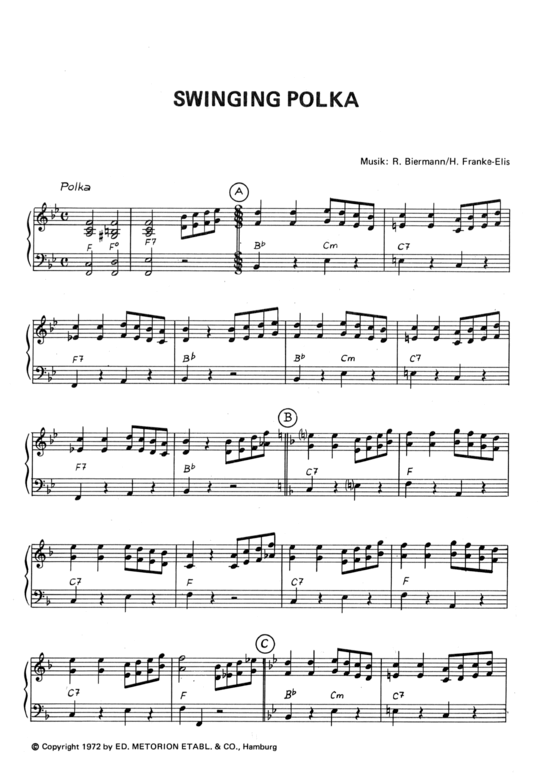 Swinging Polka (Klavier Solo) (Klavier Solo) von Remon Biermann (1972)