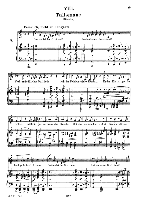 Talismane Op.25 No.8 (Gesang hoch + Klavier) (Klavier  Gesang hoch) von Robert Schumann