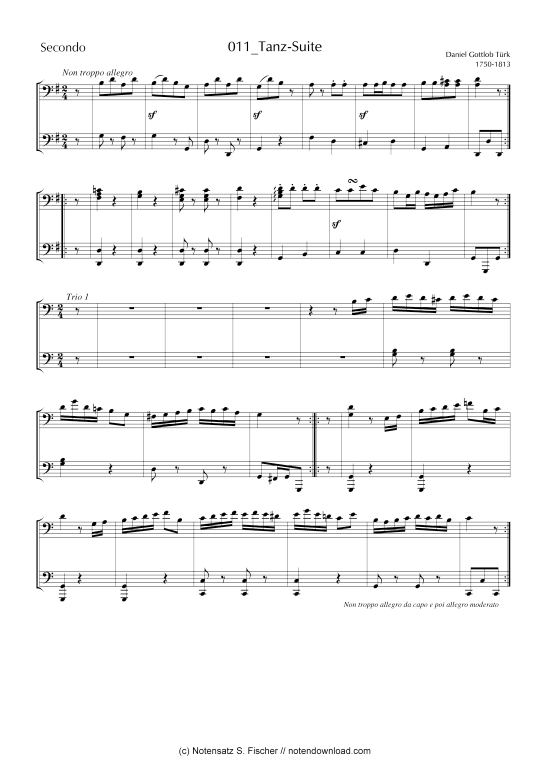 Tanz-Suite (Klavier vierh ndig) (Klavier vierh ndig) von Daniel Gottlob T rk (1756-1813) 
