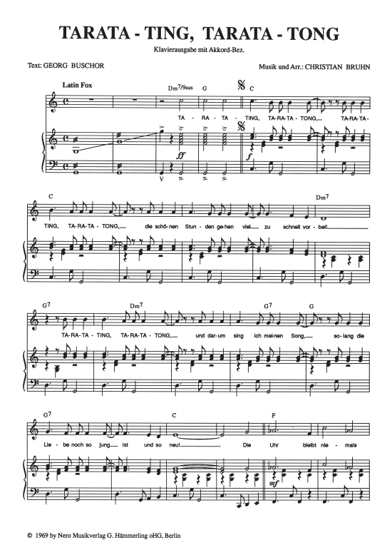 Tarata-ting tarata-tong (Klavier + Gesang) (Klavier Gesang  Gitarre) von Mireille Mathieu