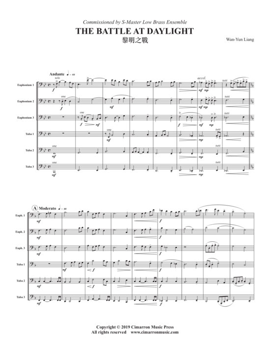 The Battle At Daylight (Tuba Ensemble EEETTT) (Ensemble (Tuba)) von Wan-Yun Liang