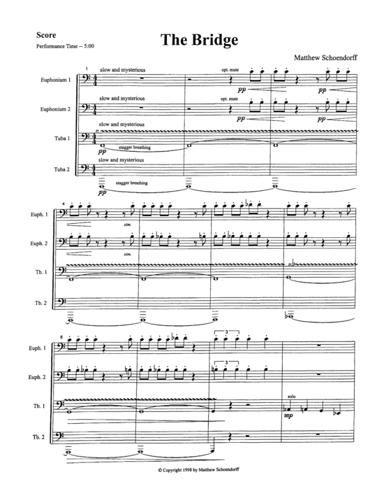 The Bridge (Tuba Quartett EETT) (Quartett (Tuba)) von Matthew Schoendorff