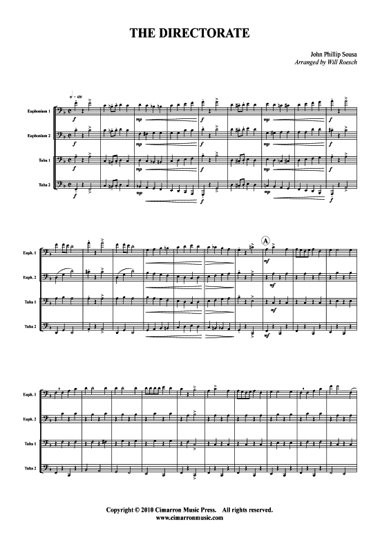 The Directorate (Tuba Quartett 2x Bariton 2xTuba) (Quartett (Tuba)) von John Phillip Sousa