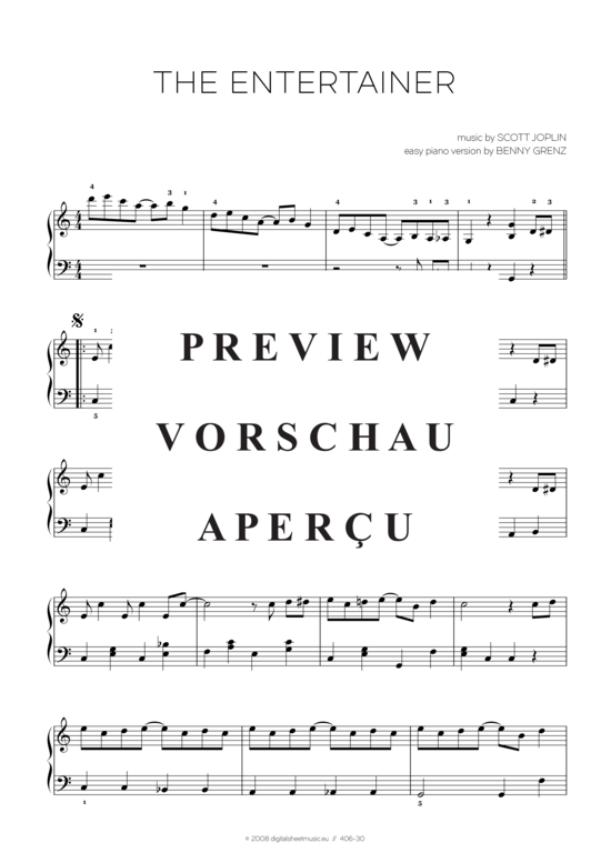 The Entertainer (Klavier Solo) (Klavier Solo) von Scott Joplin