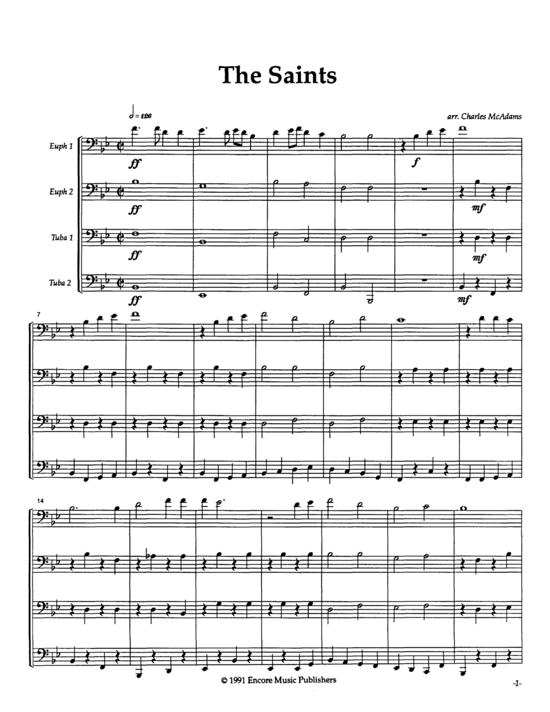 The Saints (Tuba Quartett EETT) (Quartett (Tuba)) von Traditional