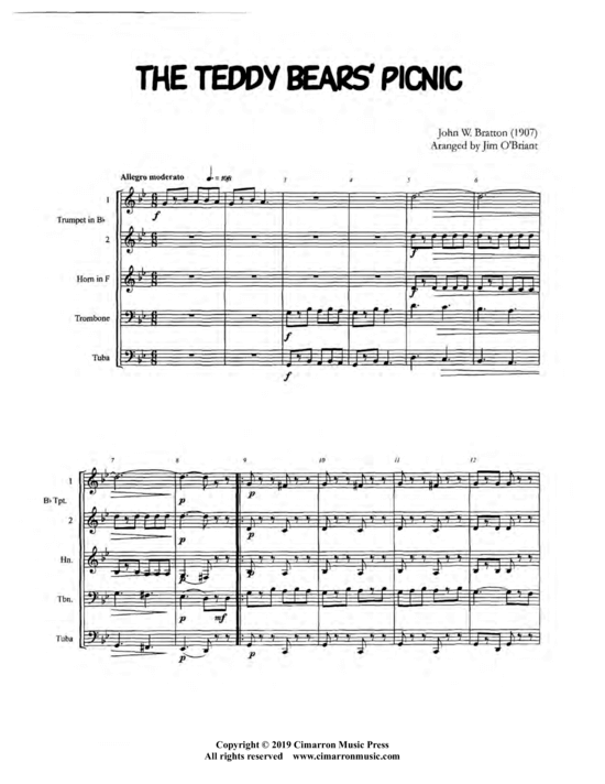 The Teddy Bear acute s Picnic (Blechbl auml ser Quintett) (Quintett (Blech Brass)) von John Walter Bratton