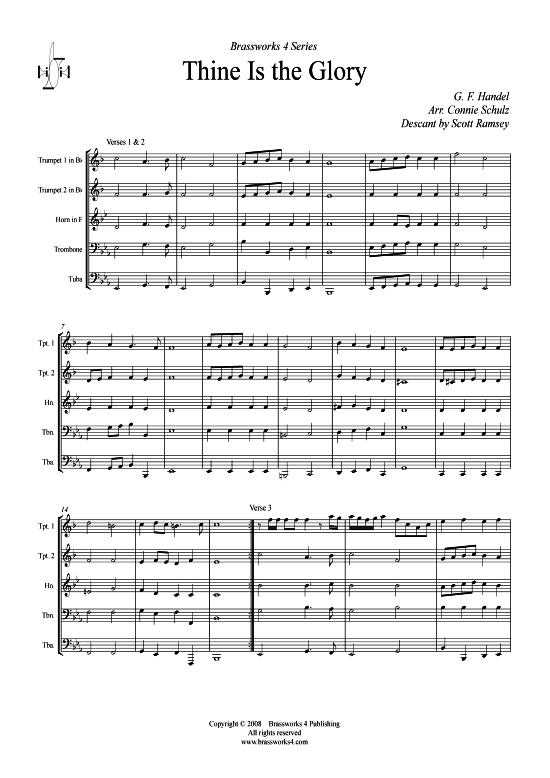 Thine is the Glory (Blechbl serquintett) (Quintett (Blech Brass)) von G. F. H ndel