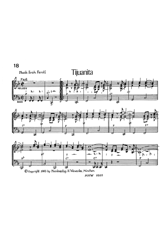 Tijuanita (Klavier Solo) (Klavier Solo) von Erich Ferstl