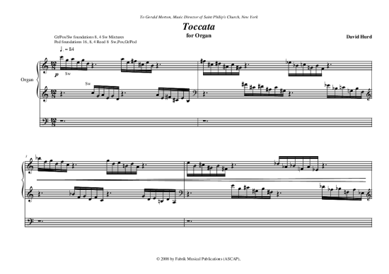 Toccata (Orgel Solo) (Orgel Solo) von David Hurd