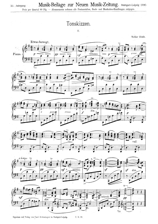 Tonskizzen 2 (Klavier Solo) (Klavier Solo) von Viktor Gluth