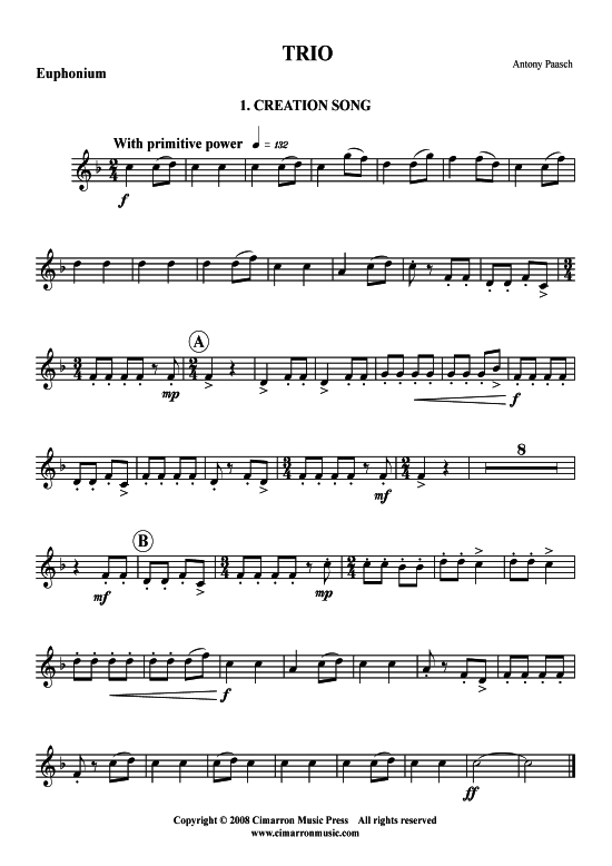 Trio (Fagott Bariton Tuba) (Trio (Blech Brass)) von Anthony Paasch
