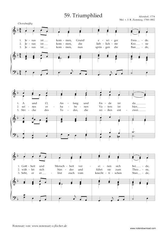 Triumphlied (Klavier + Gesang) (Klavier  Gesang) von J. R. Zumsteeg 1760-1802