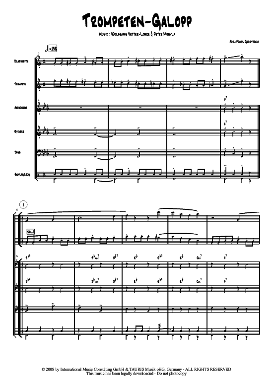 Trompeten-Galopp (Combo + 2 Horns) (Combo Band (mit 2 Bl ser)) von Hofbr auml uhaus-Band