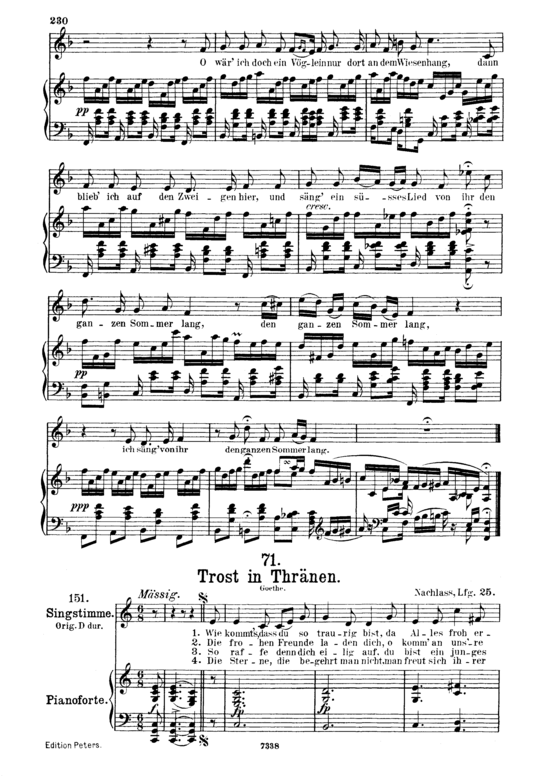 Trost in Thr nen D.120 (Gesang mittel + Klavier) (Klavier  Gesang mittel) von Franz Schubert