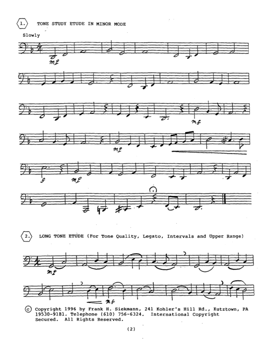 Tuba Etudes at the Elementary Level (Tuba Solo) (Tuba (Solo)) von Frank Siekmann