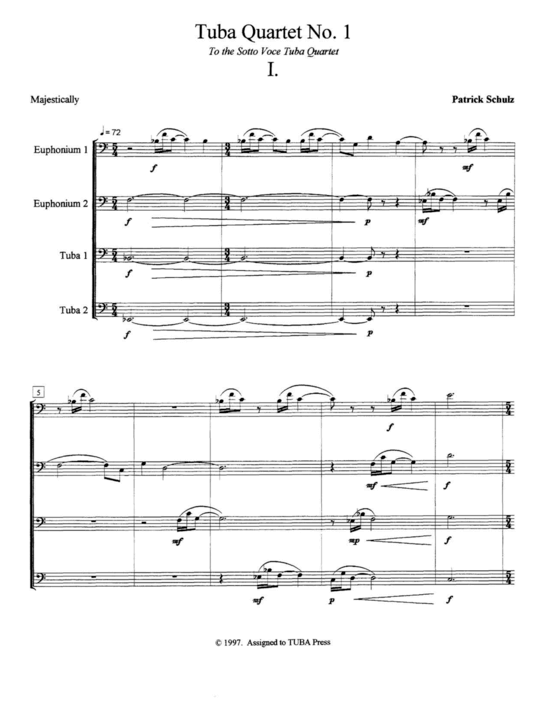 Tuba Quartet No. 1 (Tuba Quartett EETT) (Quartett (Tuba)) von Patrick Schultz