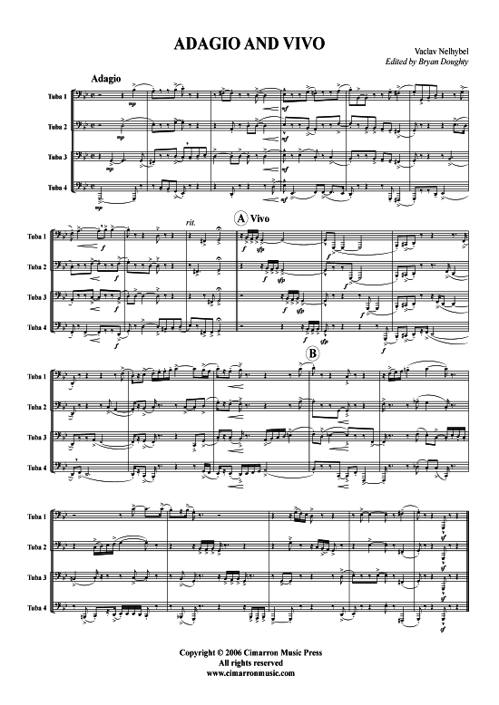 Tuba Quartet (Tuba Quartett 2x Bariton 2xTuba) (Quartett (Tuba)) von Vaclav Nelhybel