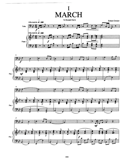 Tuba Suite (Tuba + Klavier) (Klavier  Tuba) von Robert Grenier