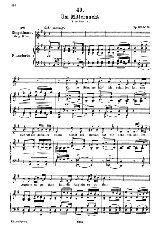 Um Mitternacht D.862 (Gesang mittel + Klavier) (Klavier  Gesang mittel) von Franz Schubert