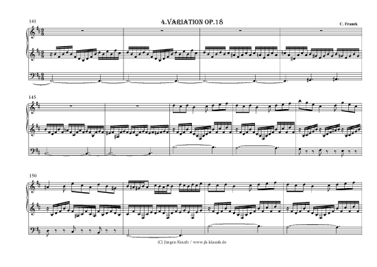 Variation aus Prelude Fugue et Variation pour orgue op.18 FWV 30 (Orgel Solo) (Orgel Solo) von Cesar Franck 1822-1890