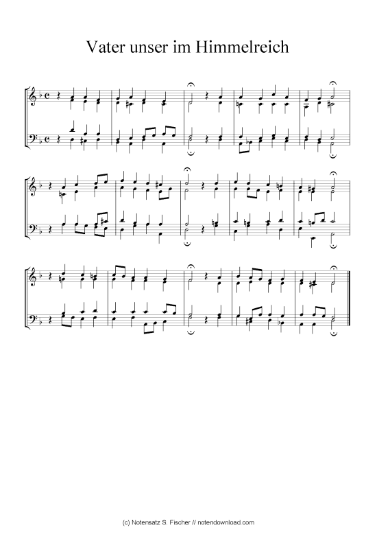Vater unser im Himmelreich (Klavier Solo) (Klavier Solo) von Johann Ch. G. Stade (Hrsgb.) 1830
