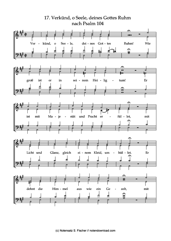 Verk nd o Seele deines Gottes Ruhm (Gemischter Chor) (Gemischter Chor) von Psalme des Kantons Schaffhausen (1867)