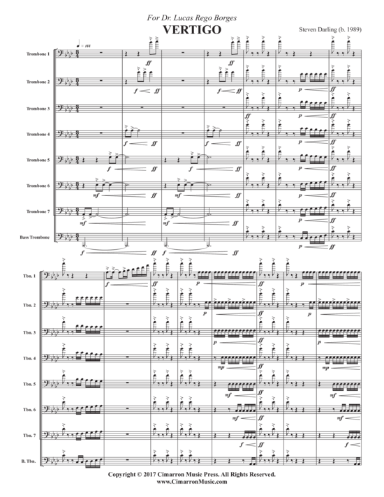 Vertigo (Posaunen Ensemble 1-8 Posaunen) (Ensemble (Blechbl ser)) von Steve Darling