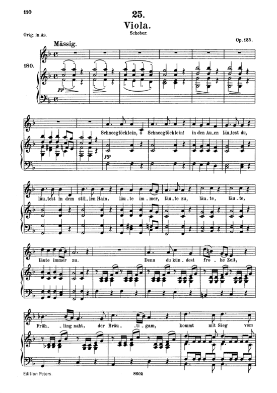 Viola D.786 (Gesang mittel + Klavier) (Klavier  Gesang mittel) von Franz Schubert