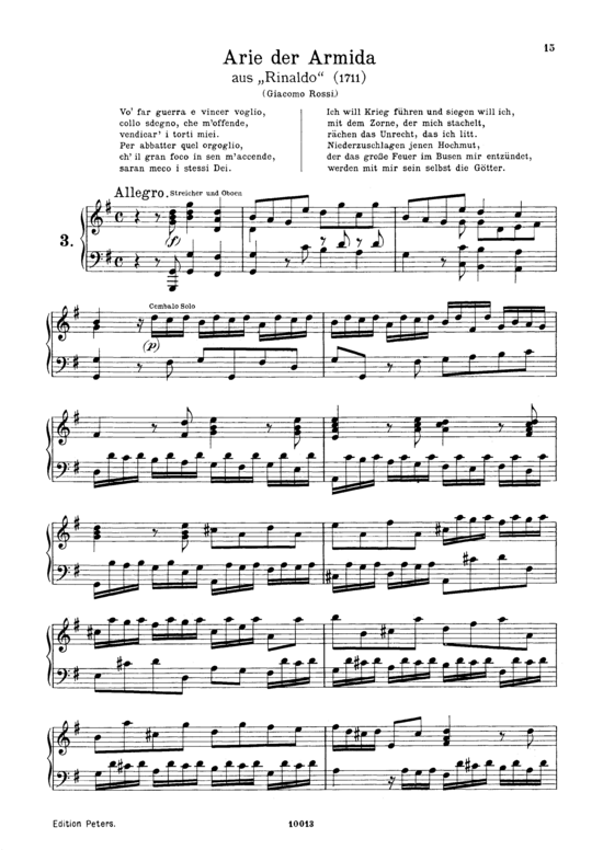 Vo far guerra (Sopran + Klavier) (Klavier  Sopran) von G. F. H auml ndel
