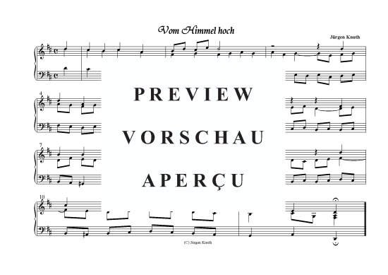 Vom Himmel hoch (Klavier Solo) (Klavier Solo) von J rgen Knuth