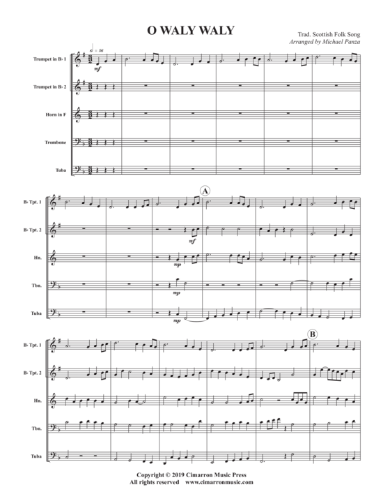 Water is Wide The (Blechbl auml ser Quintett) (Quintett (Blech Brass)) von Traditional