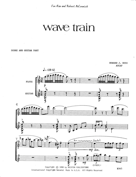 Wave Train (Fl te und Gitarre) (Gitarre  Querfl te) von Howard J. Buss