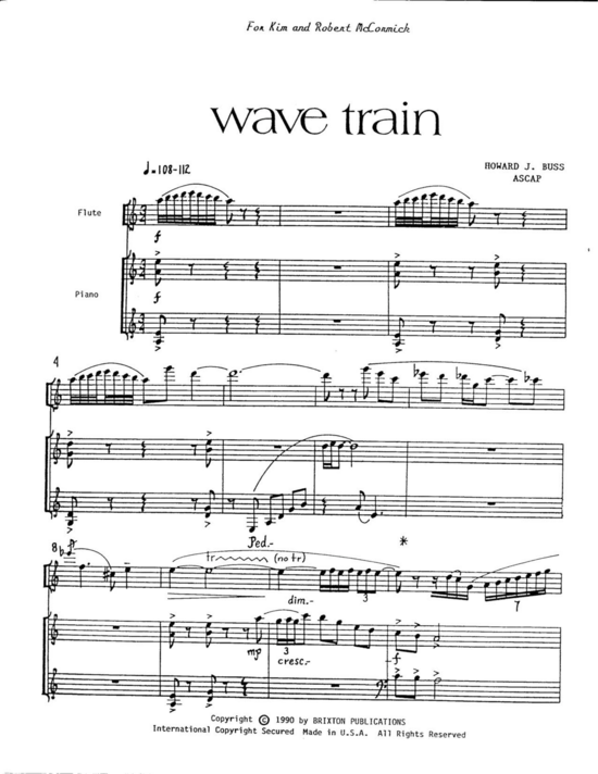 Wave Train (Fl te und Klavier) (Klavier  Querfl te) von Howard J. Buss 