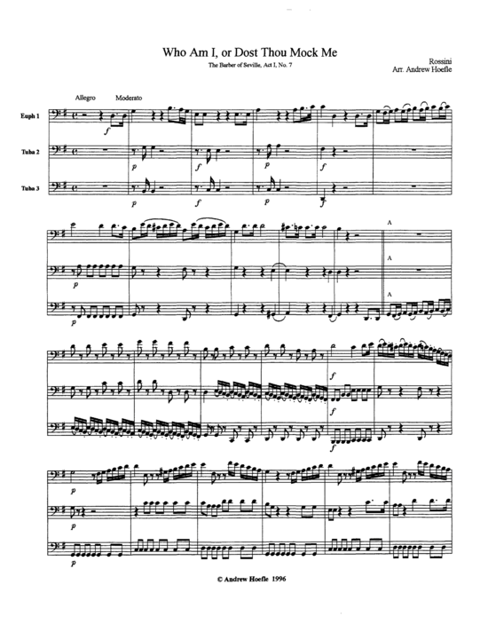 Who Am I or Dost Thous Mock Me (Tuba Trio ETT) (Trio (Blech Brass)) von Gioacchino Rossini