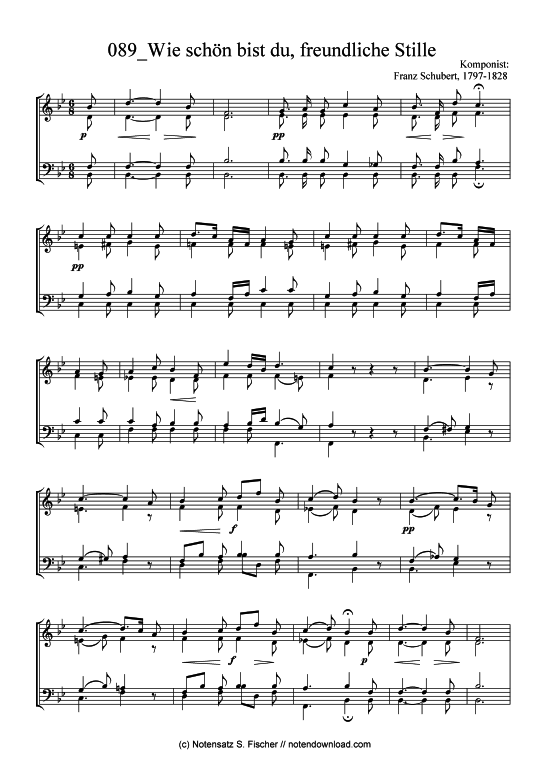 Wie sch n bist du freundliche Stille (Posaunenchor) (Posaunenchor) von Franz Schubert 1797-1828