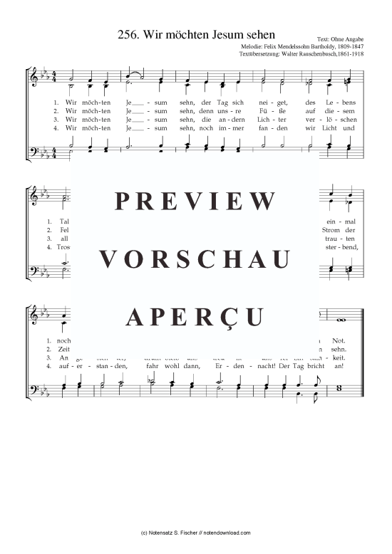 Wir m chten Jesum sehen (Gemischter Chor) (Gemischter Chor) von Felix Mendelssohn Bartholdy 1809-1847