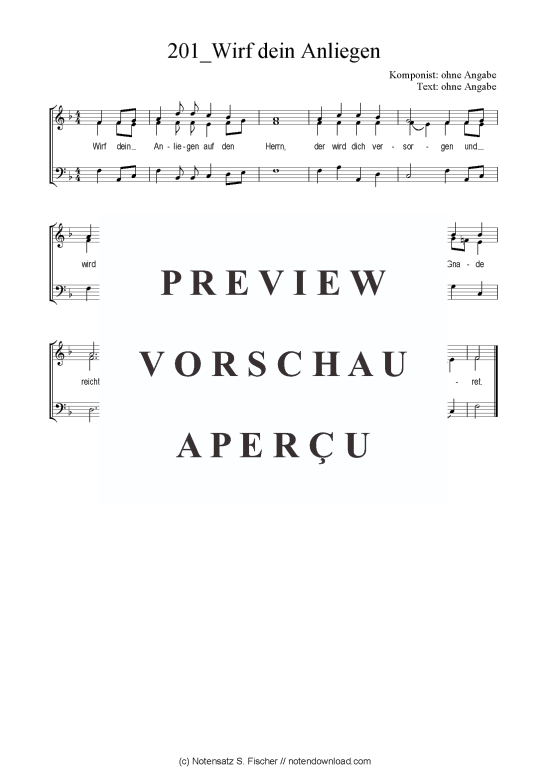 Wirf dein Anliegen (Gemischter Chor SAB) (Gemischter Chor (SAB)) von 