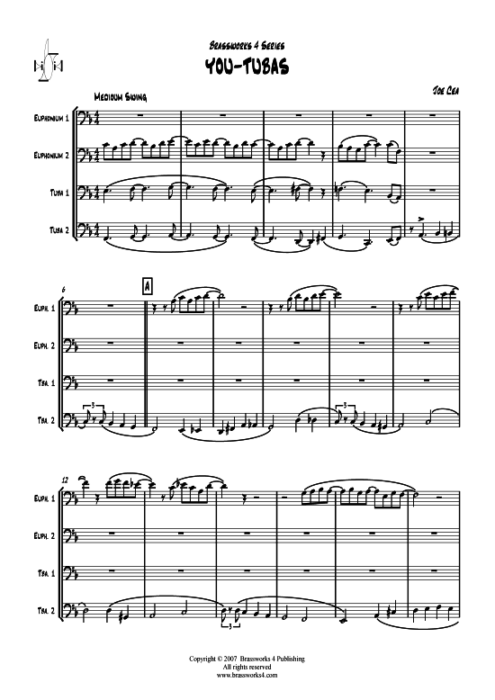 You-Tubas (Tuba Quartett 2x Bariton 2xTuba) (Quartett (Tuba)) von Joe Cea