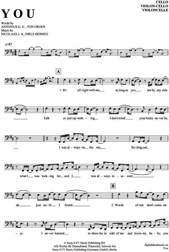 You (Violon-Cello) (Violoncello) von Ten Sharp