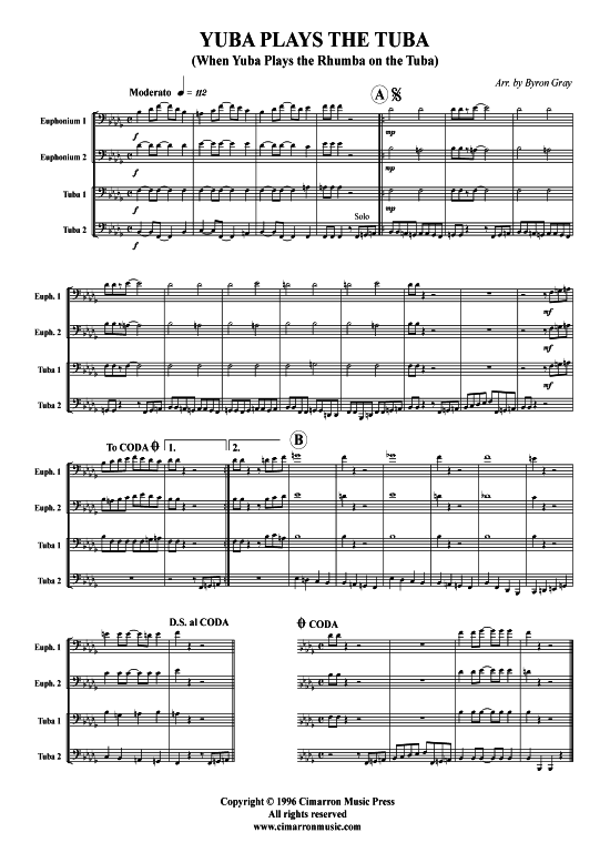 Yuba Play the Tuba (Tuba Quartett 2x Bariton 2xTuba) (Quartett (Tuba)) von Gray
