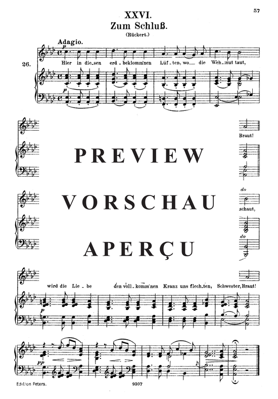 Zum Schlu szlig Op.25 No.26 (Gesang hoch + Klavier) (Klavier  Gesang hoch) von Robert Schumann