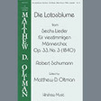 die lotosblume ed. matthew d. oltman ttbb choir robert schumann