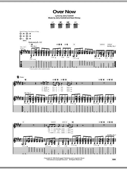 Over Now (Guitar Tab) von Alice In Chains