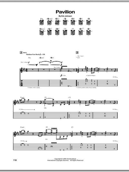 Pavilion (Guitar Tab) von Eric Johnson